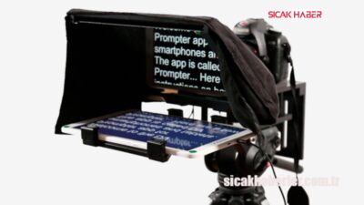 Prompter kamera karşısındaki kişinin yapacağı konuşmayı okuyup seslendirmesine yarayan bir
