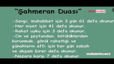 Şahmeran duası, korunma ve şifa amacıyla okunur. İşte Şahmeran duasının